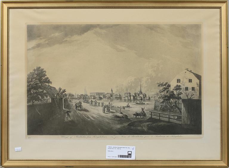 JOHAN FREDRIK MARTIN, efter, kopparstick 2 st, 1800-tal.
