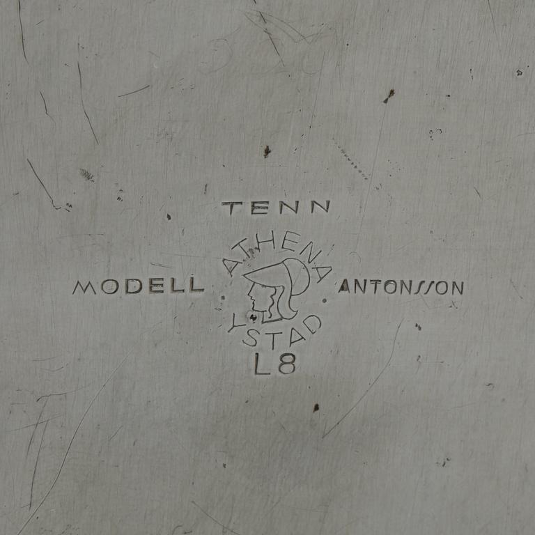 FAT samt ASK, tenn, AYM Tenn Ystad respektive Athena Tenn Ystad. 1928 respektive 1937.