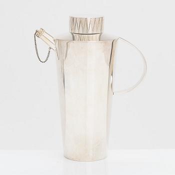 A silver cocktail shaker, Hopeatehdas,, Helsinki 1950.