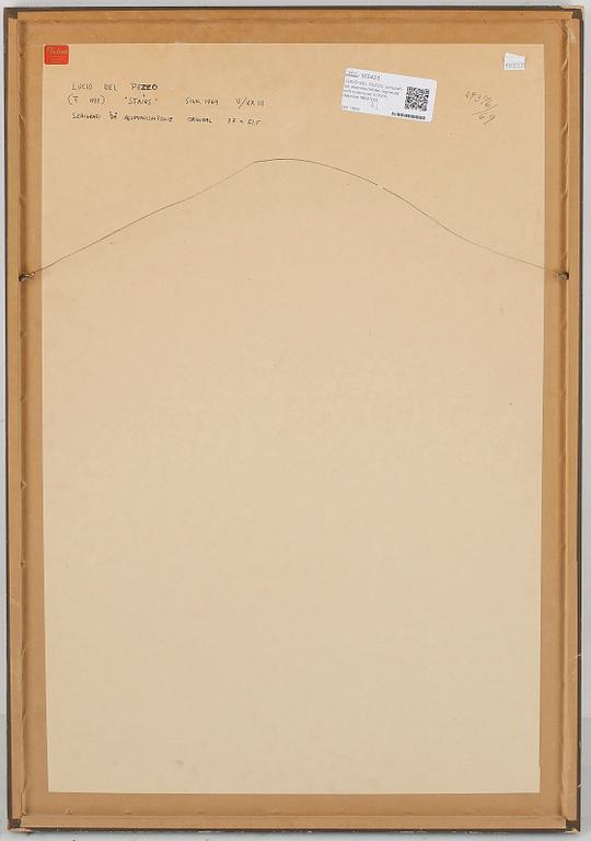 LUCIO DEL PEZZO, serigrafi på aluminiumfolie, signerad och numrerad V/XXIII, daterad 1969.