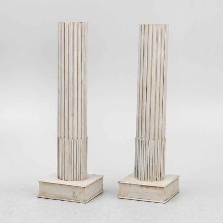 Pedestals, a pair, 19th century.