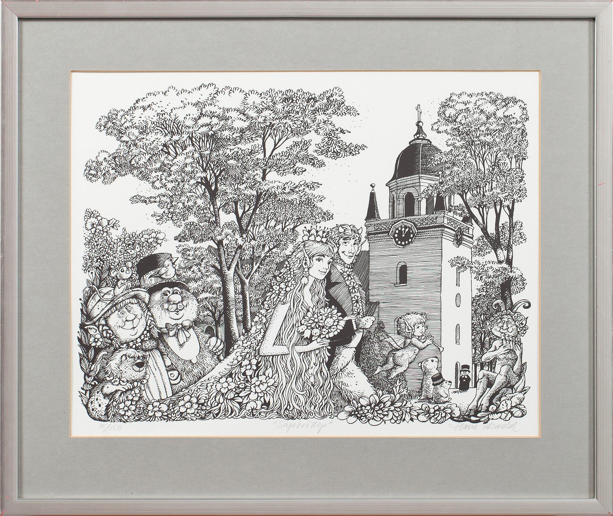 HANS ARNOLD, litografi, sign o numr 15/150.
