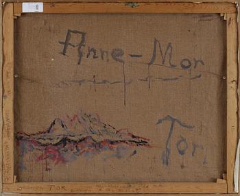 RAGNAR JOHANSSON, duk, signerad a tergo på spännramen samt dedikerad a tergo. Även dedikation på framsidan.