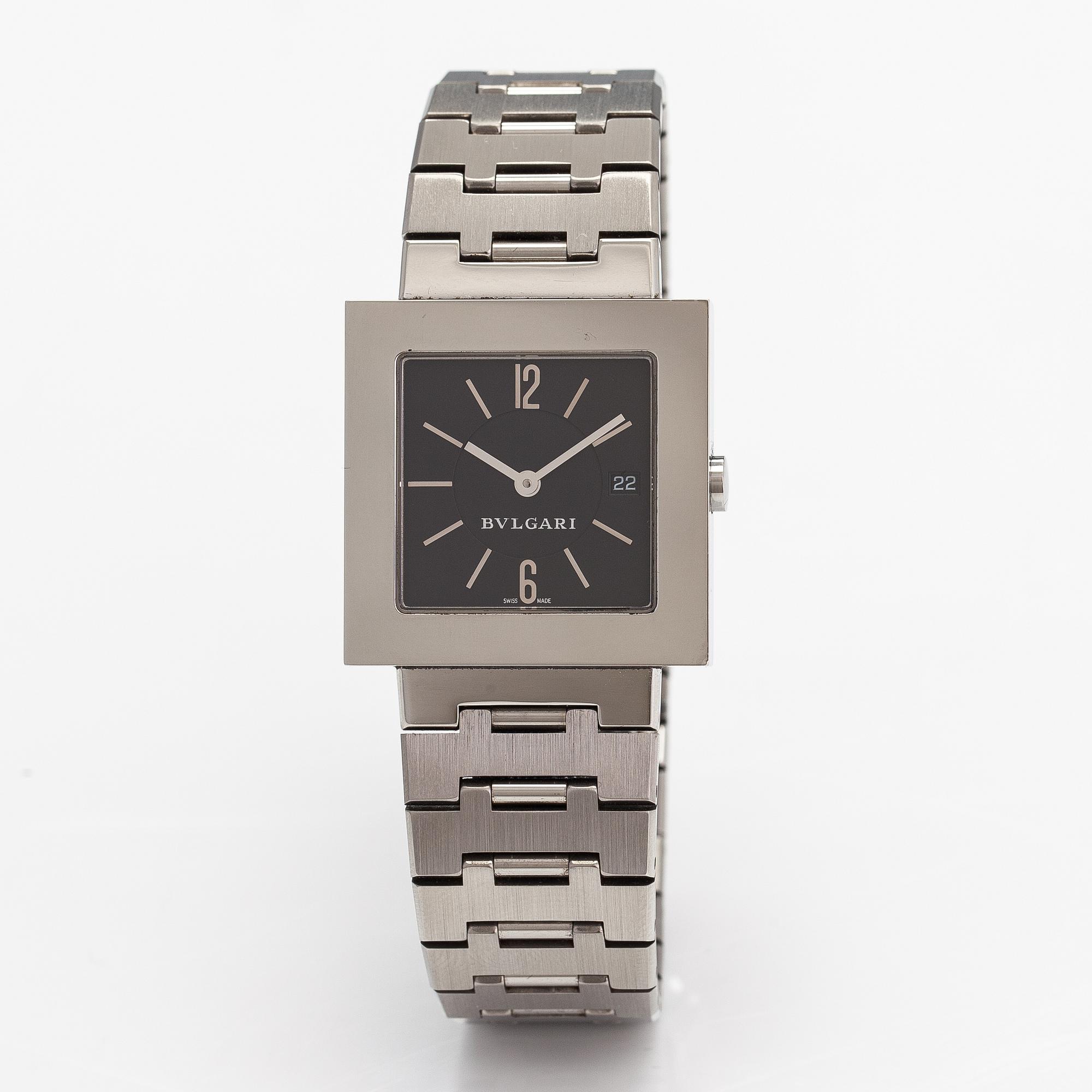 Bulgari, Quadrato, wristwatch, 29 x 29 mm.