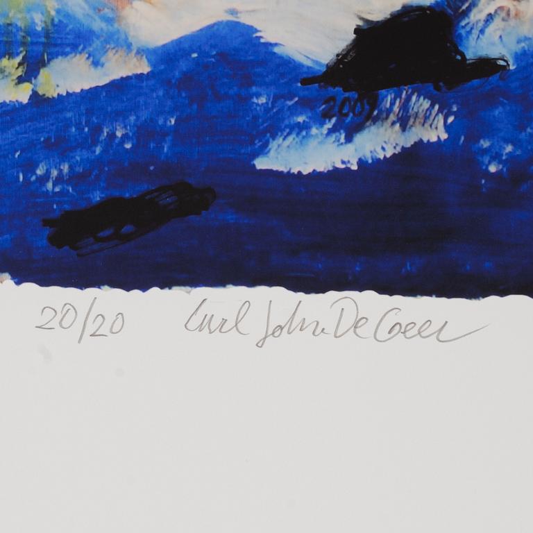 Carl Johan De Geer, färglitografi, signerad 20/20.