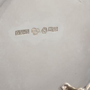 KAFFEKANNA, silver, rokokostil, GEWE, 1971, vikt 980 gram.