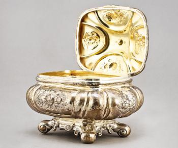 SOCKERSKRIN, silver, Christian Heise, Köpenhamn 1913. Vikt 493 g.