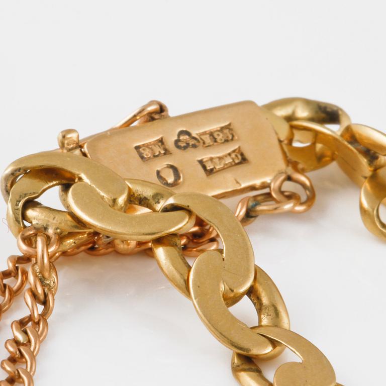 DAMARMBANDSUR, 18K guld, IWC, International Watch, total vikt 17 g.