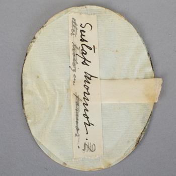 ANDERS GUSTAF ANDERSSON, Miniatyr, signerad och daterad 1807. Gouache på ben.