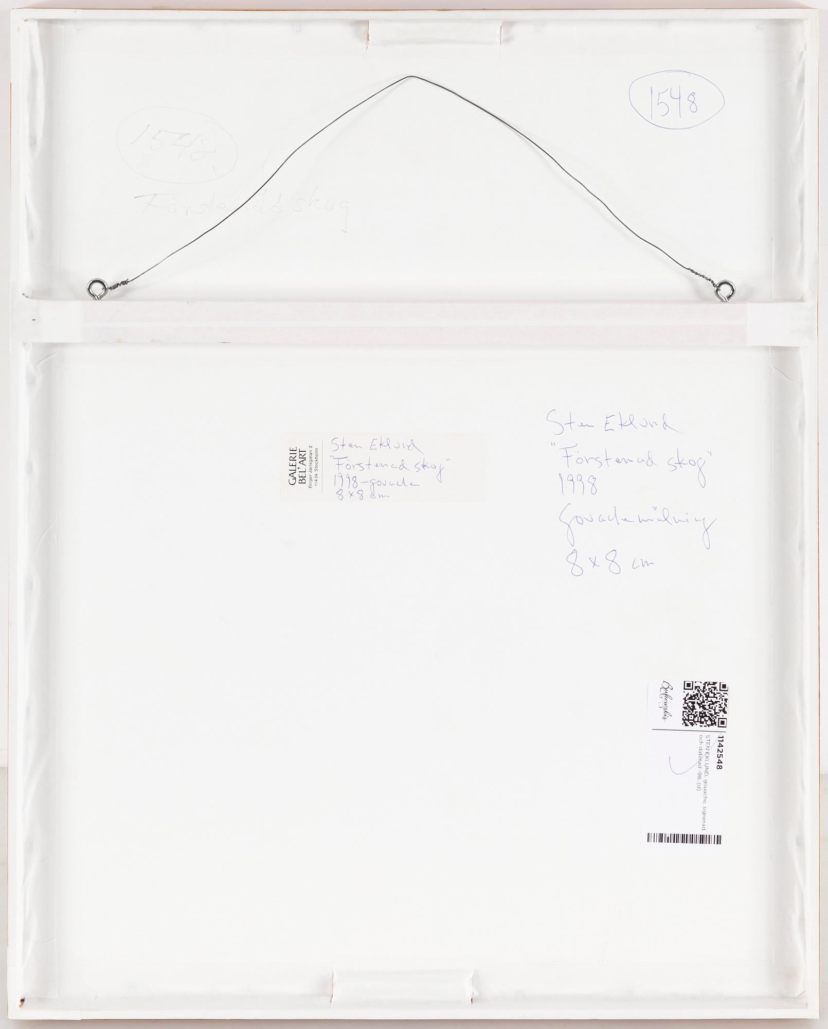 STEN EKLUND,  gouache, signed and dated -98.