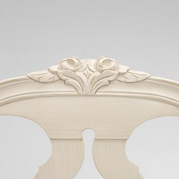 Dining table, 2 armchairs, 6 chairs, Gustavian style, "Old Sweden", Åmells furniture, late 20th century.