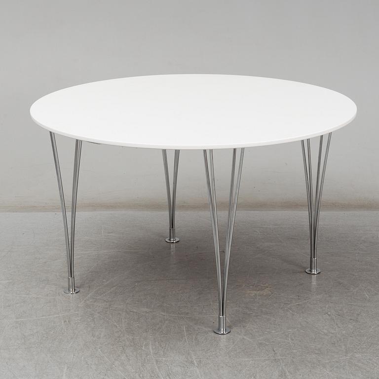 BRUNO MATHSSON & PIET HEIN, table, "Supercirkel", Mathsson International, Värnamo on license from Fritz Hansen, Denmark.