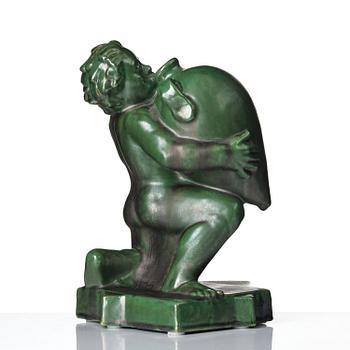 Ivar Johnsson, "Caliban", a glazed ceramic sculpture, Gefle porcelain factory, 1930s.