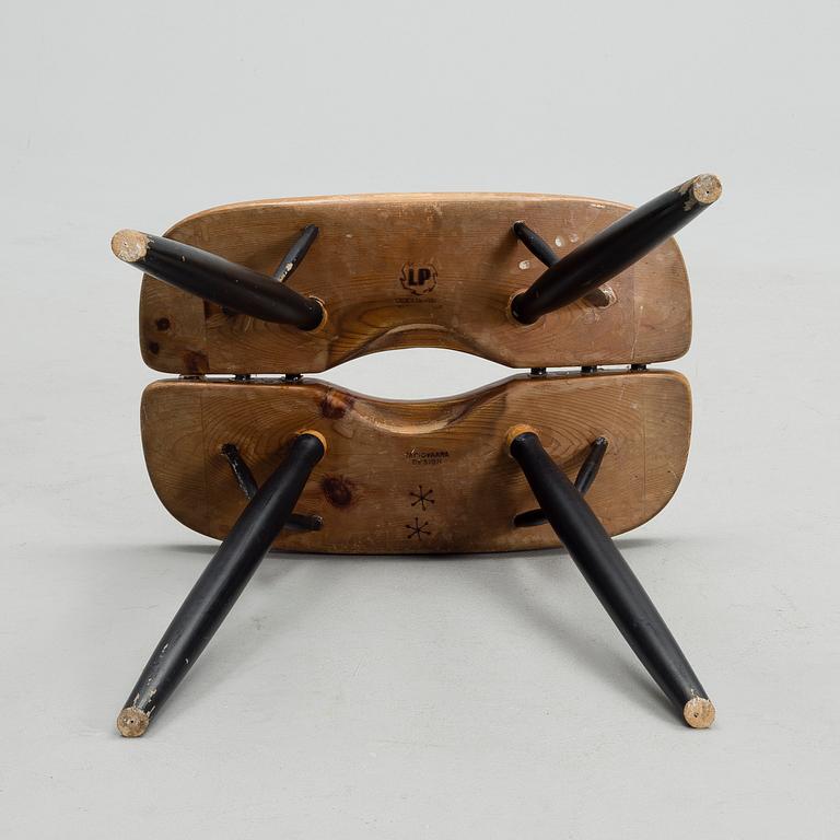 ILMARI TAPIOVAARA, stool, "Pirkka", Laukaan Puu, mid 1900.