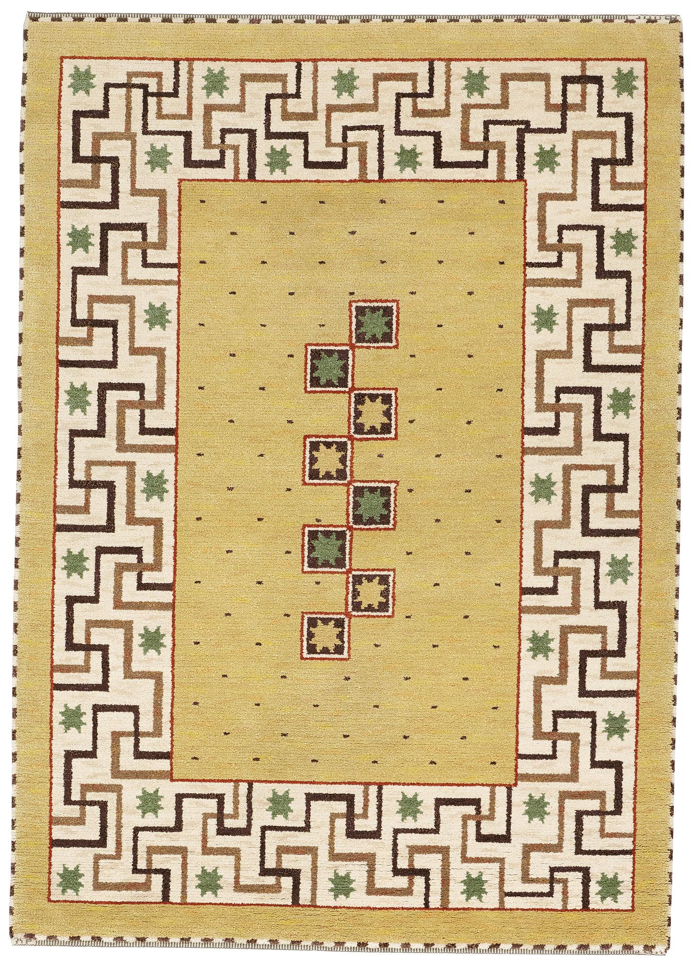 Märta Måås-Fjetterström, A CARPET, "Il Greco", knotted pile, ca 246 x 172 cm, signed AB MMF.