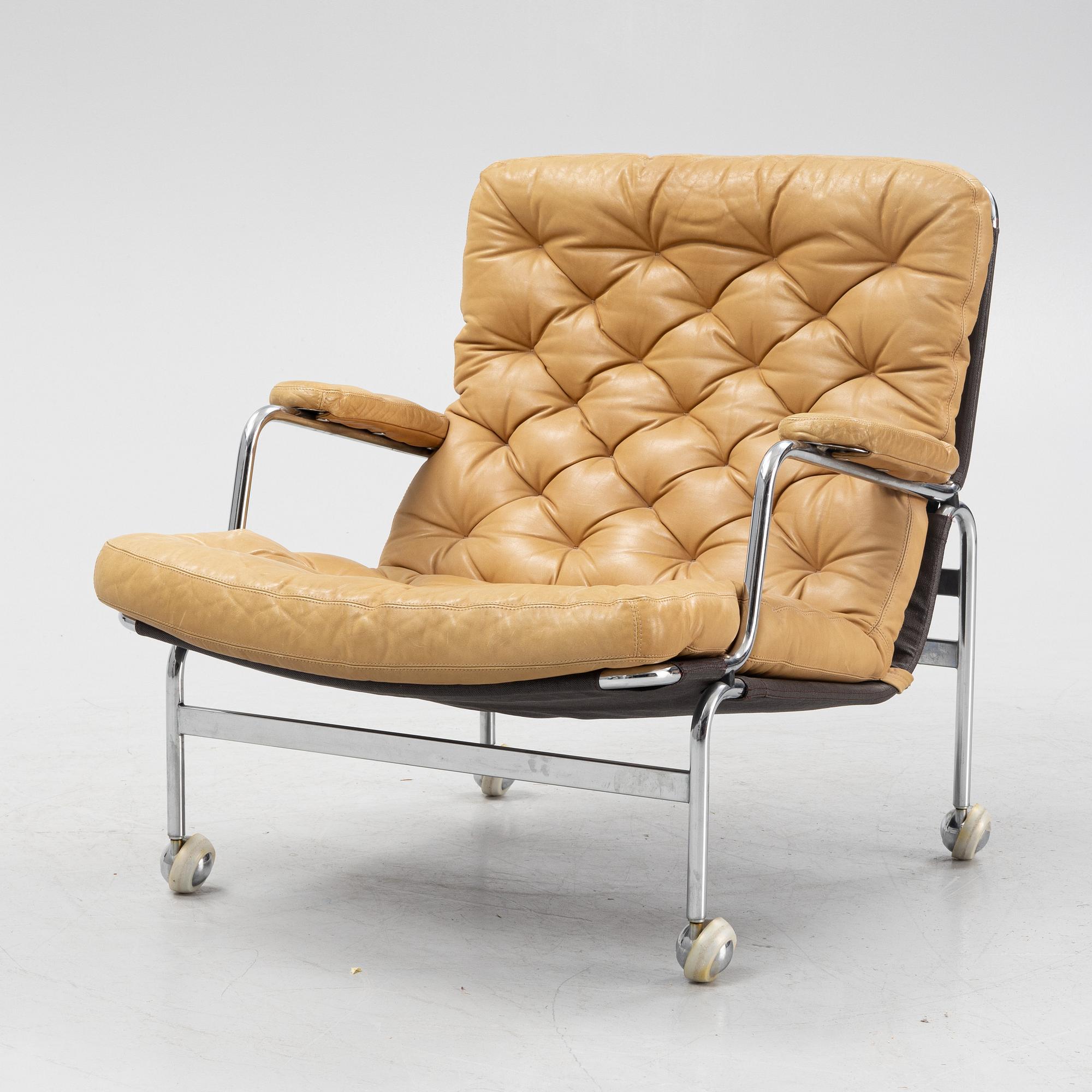Bruno Mathsson, a 'Karin' easy chair for DUX, latter half of the 20th century.