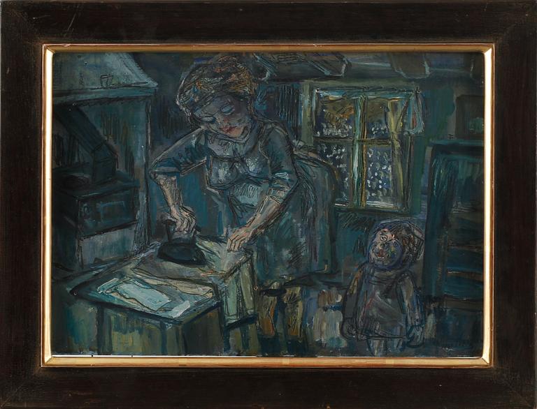 OLLE NORDBERG, olja på pannå, signerad samt daterad 72.