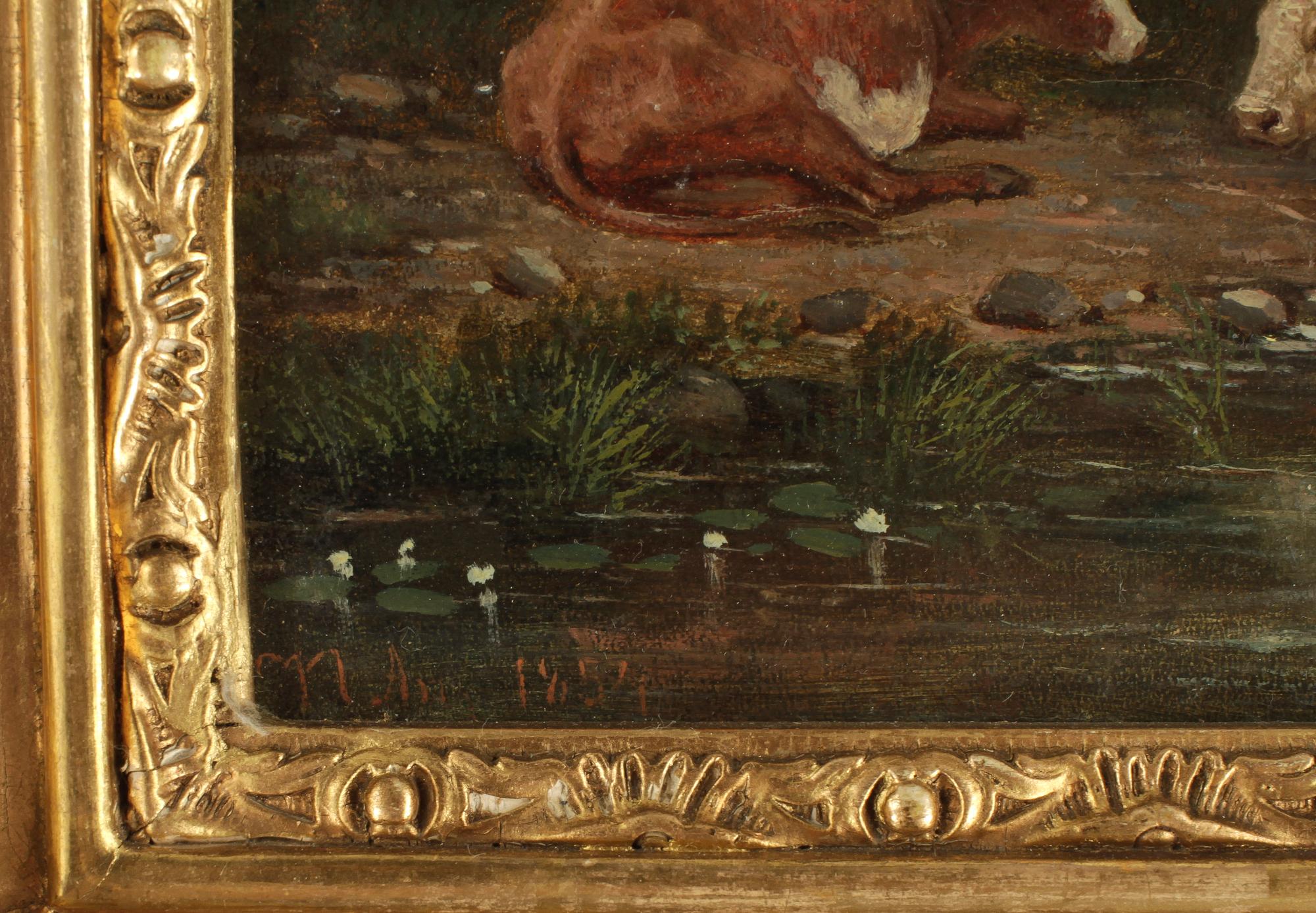 NILS ANDERSSON, olja på duk, monogramsignerad och daterad 1854.