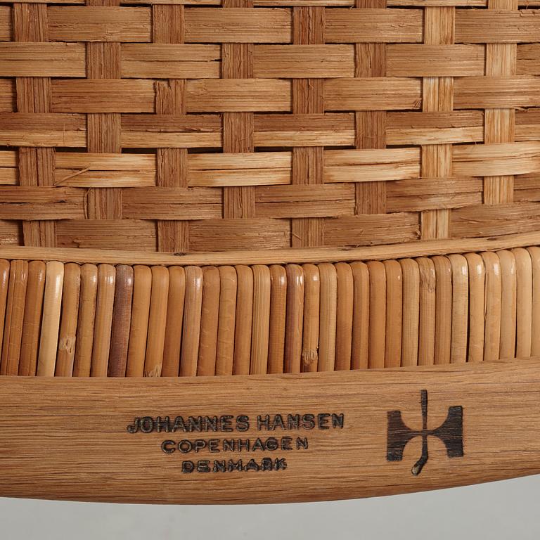 Hans J. Wegner, A pair of Hans J Wegner model 512 oak 'Folding Chairs' executed by Johannes Hansen, Denmark 1950's.