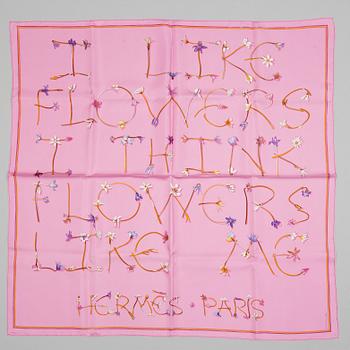 SCARVES, "I Like Flowers...." Hermès.