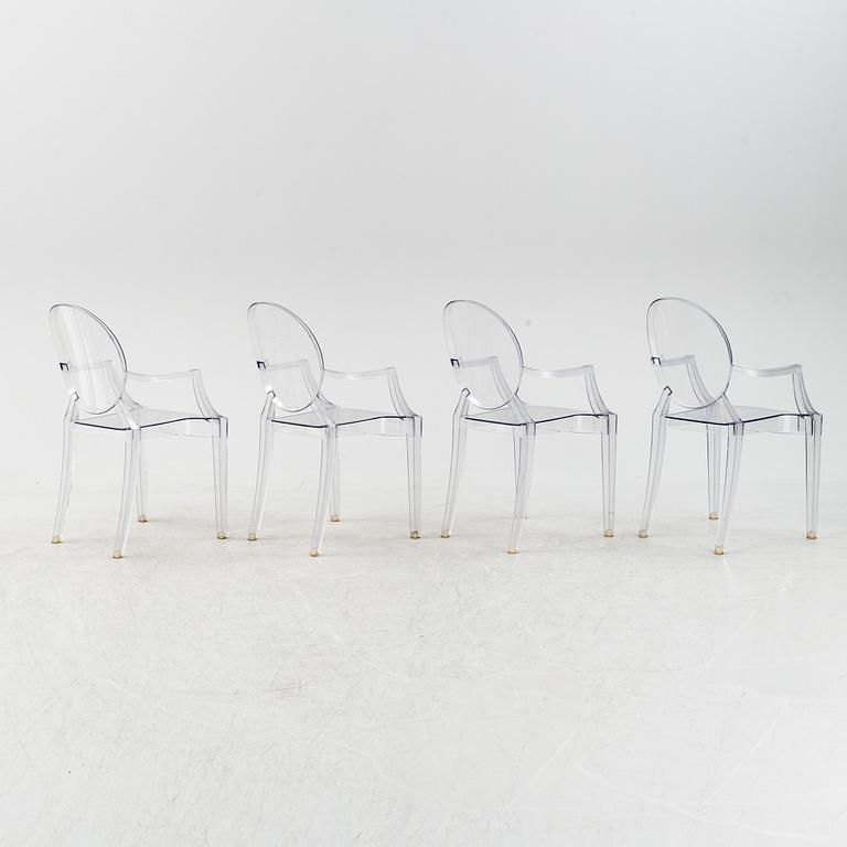 Philippe Starck, stolar, 4 st, "Louis Ghost", Kartell.