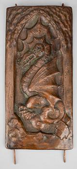 OKÄND KONSTNÄR, 5 st väggreliefer, signerad P, daterad 1915.