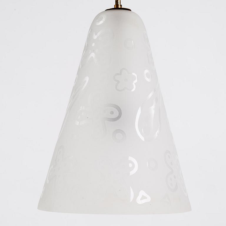 Harald Notini, & Uno Westerberg, a ceiling lamp, model "11462", Arvid Böhlmarks Lampfabrik, 1940s.