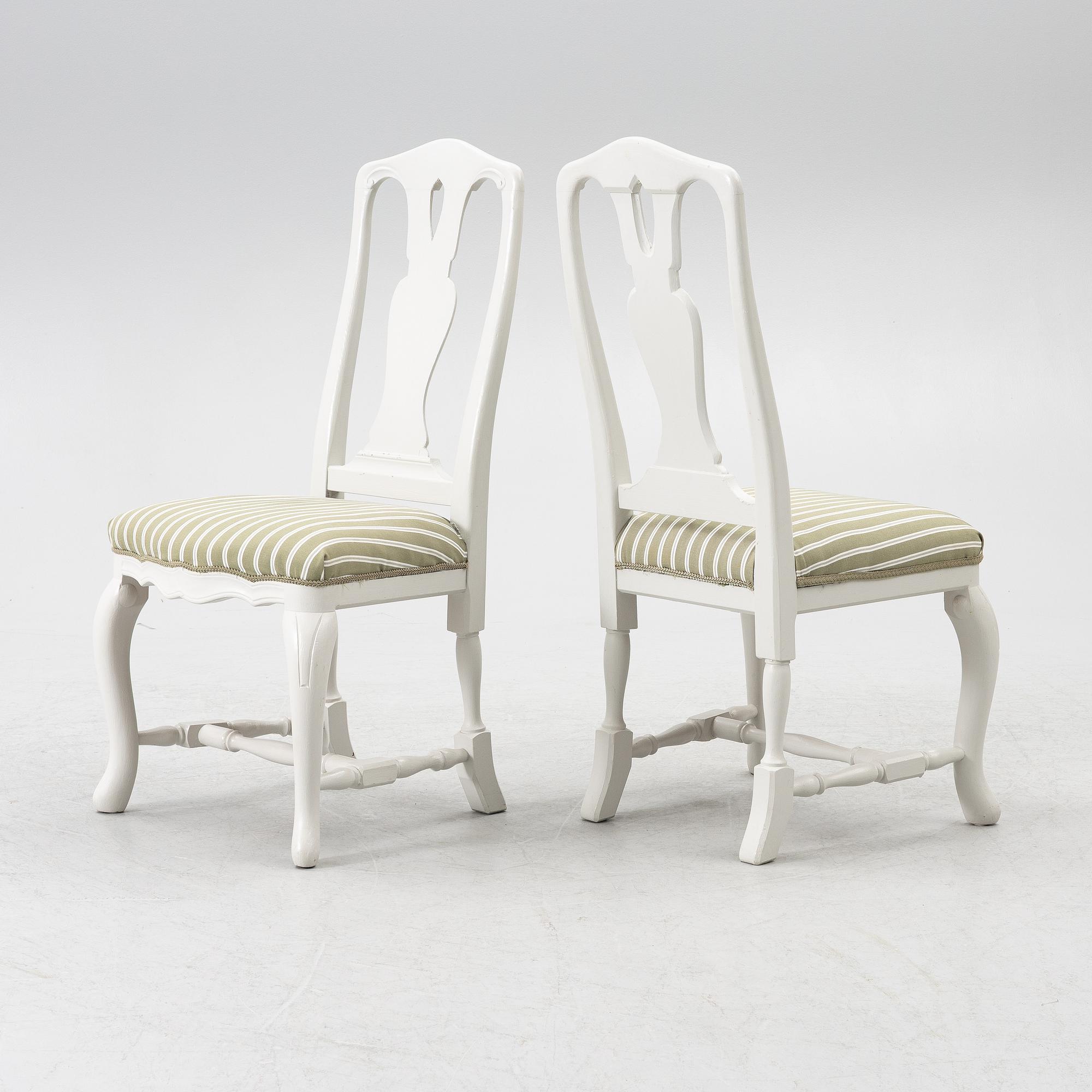 Matbord, 8 stolar, senbarockstil, 1900-tal.