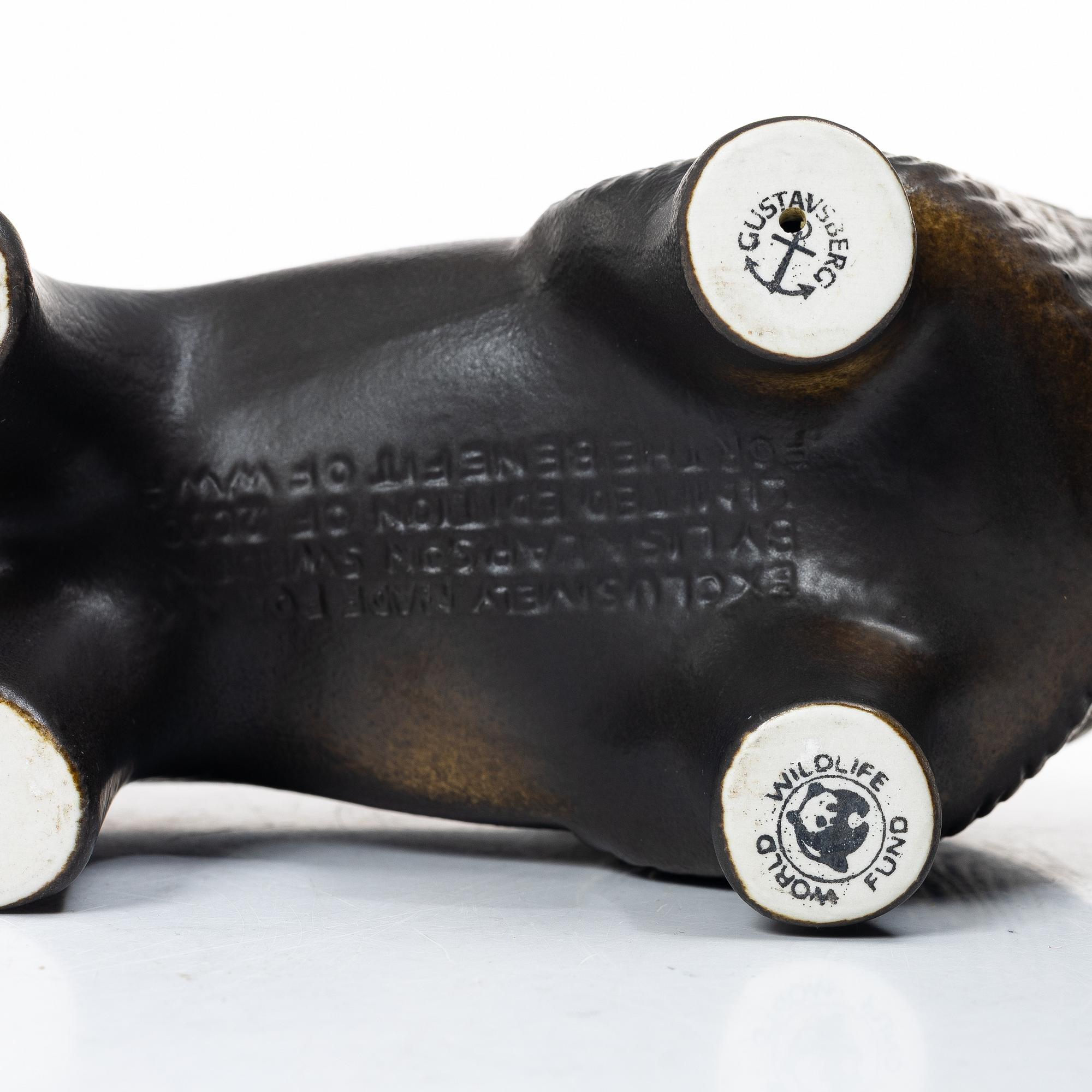 Lisa Larson, a 'Säl' and 'Utter' figurine, Gustavsberg for NK, Nordiska Kompaniet in collaboration with WWF.