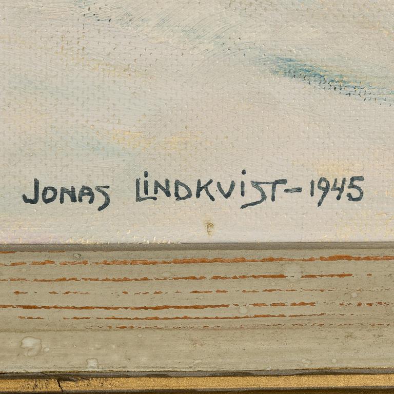 Jonas Lindkvist, Vintervy från Vretgränd mot Uppsala slott.