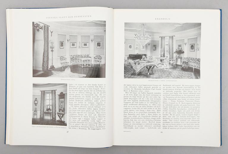 BÖCKER: Svenska Slott och Herresäten, Natur och Kultur, 1934, 4 volymer.