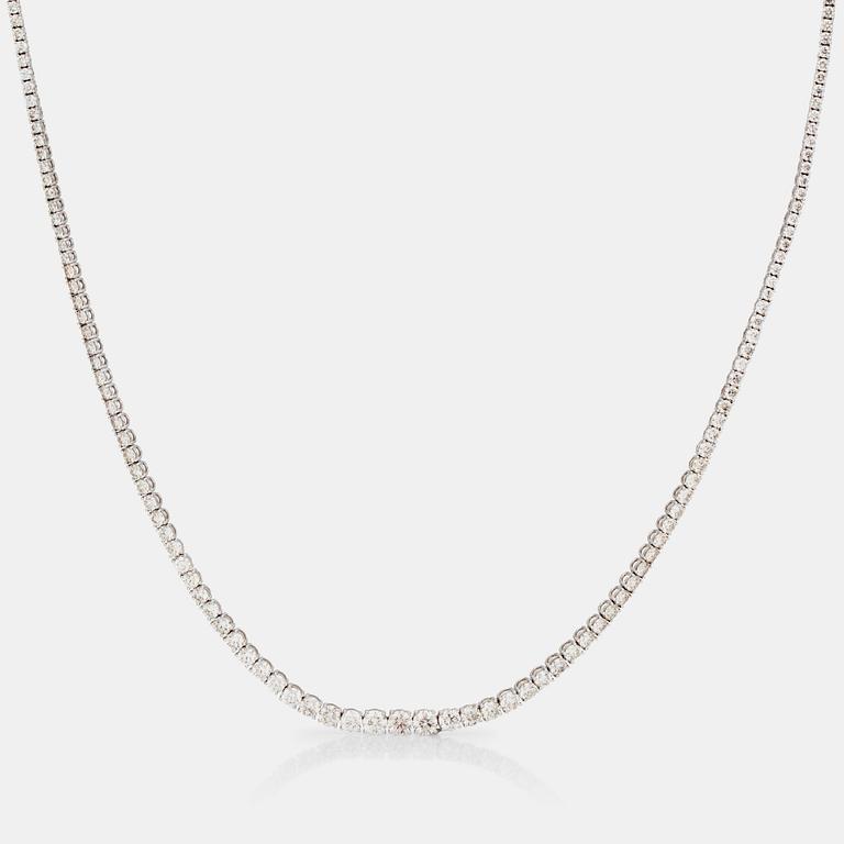 COLLIER med briljantslipade diamanter, 17.259 ct, enligt gravyr.