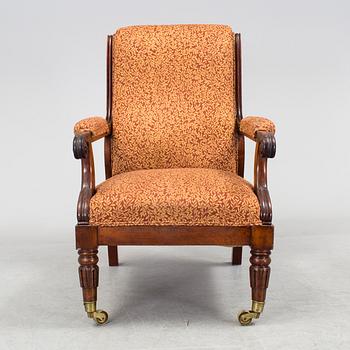 A mid 1800s easy chair.