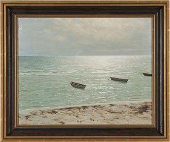 Herman Österlund, Boats on a Glittering Sea.