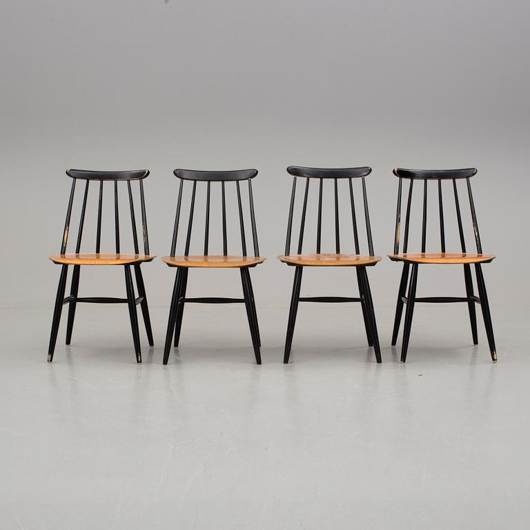 STOLAR, 4 st, "Fanett", Ilmari Tapiovaara, Edsbyverken, formgiven 1958.