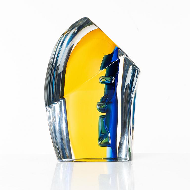 Göran Wärff, unik skulptur, glas, Kosta Boda.