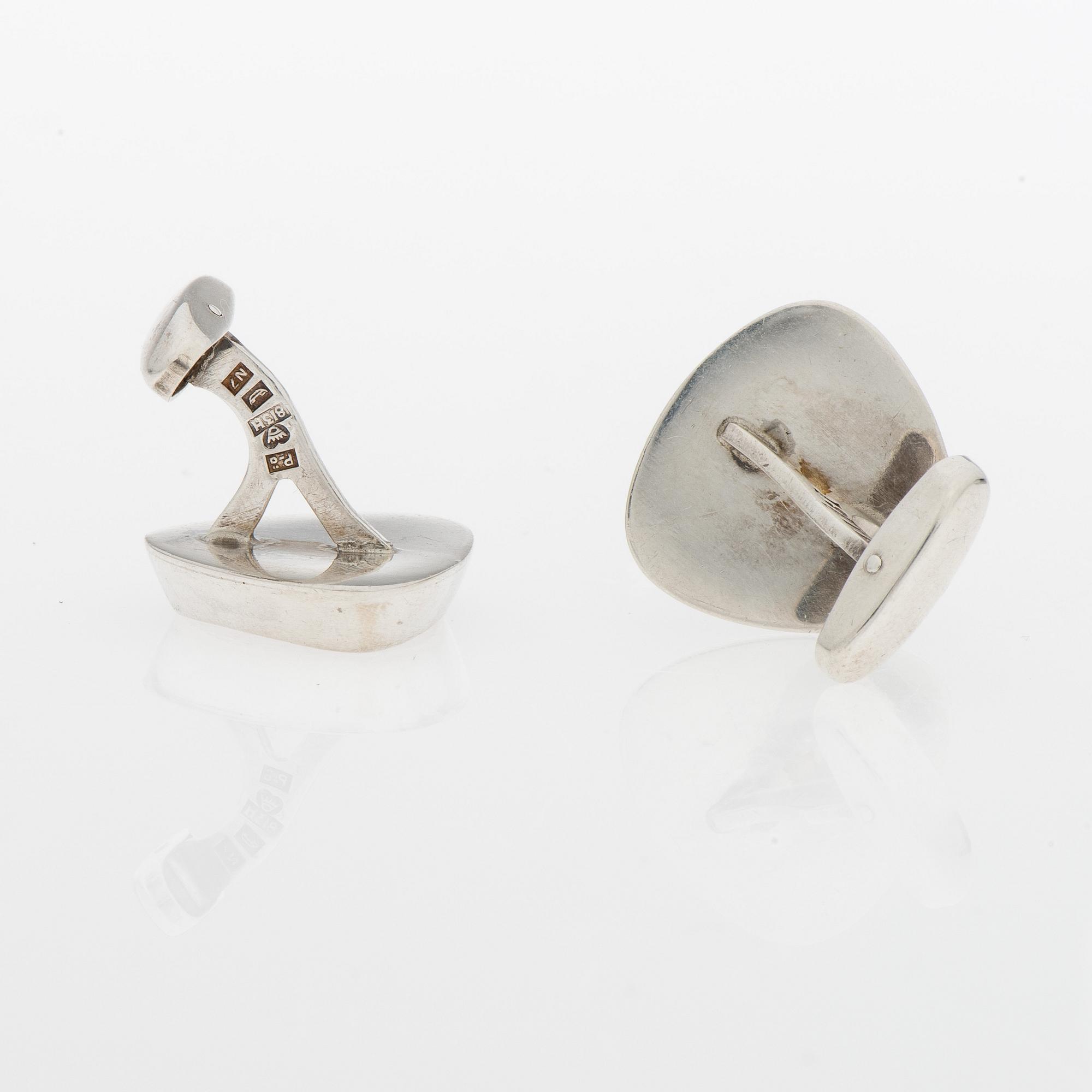 MANSCHETTKNAPPAR, Erkki Pietilä, Helsingfors 1966. Silver.