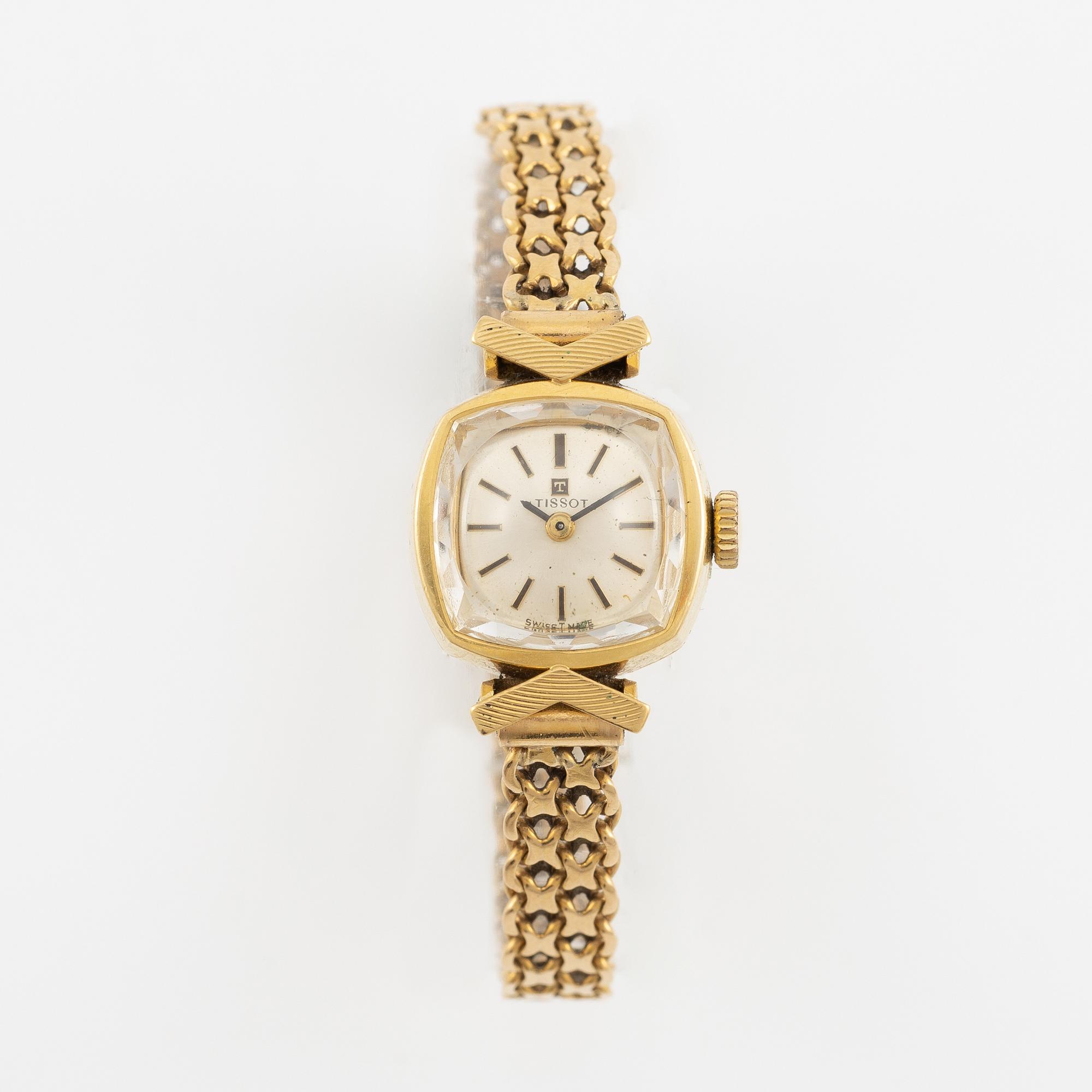 Tissot, wristwatch, 18K gold, 17 mm.