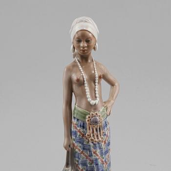 FIGURIN, porslin, Dahl Jensen, Danmark, omkring 1900-talets mitt.