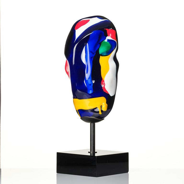 Bengt Lindström, a "Head I" sculpture, ed. 1/8, Berengo Studio, Murano, Italy.