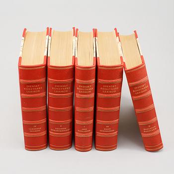 BÖCKER, 5 volymer, Svenskt Konstnärslexikon I-V, Allhems Förlag, 1952-1967.