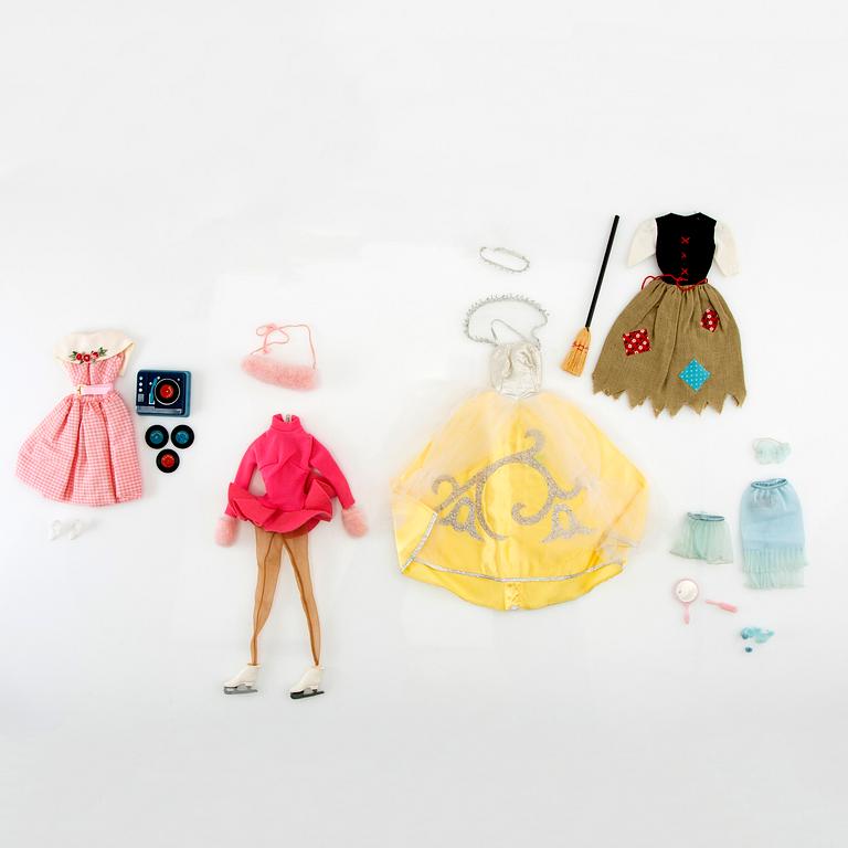 Barbie clothes 4 sets. vintage including "Cinderella" Mattel 1964. "Skater Waltz" Mattel 1965.