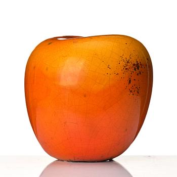 Hans Hedberg, a faience sculpture of an apple, Biot, France.