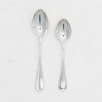 Tea and coffee spoons, 48 pieces, silver, "Svensk" model, including GAB, Stockholm, 1964.