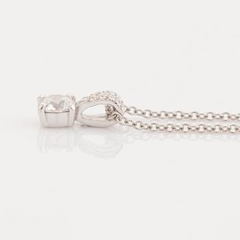 Brilliant cut diamond necklace.