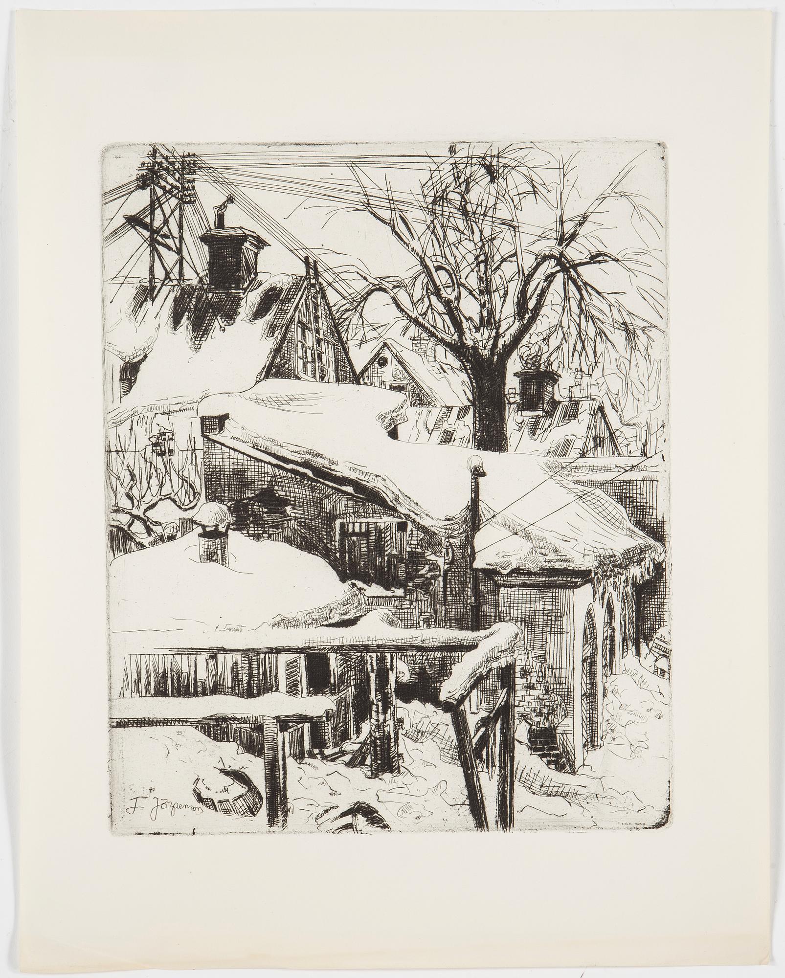 PARTI GRAFIK, ca 100 verk, bl.a från Föreningen för Grafisk Konst, Björn Brusewitz och Louis Bastin.