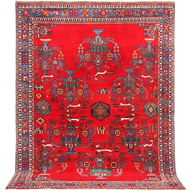 An Afhar rug, c. 237 x 176 cm.