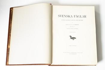 Bröderna von Wright, books, three volumes, 'Svenska fåglar', A. Börtzells tryckeri AB, Stockholm, 1927-29.