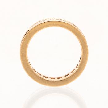 Ring helallians 18K rödguld samt baguette och prinsesslipade diamanter, Hartmann's Danmark.