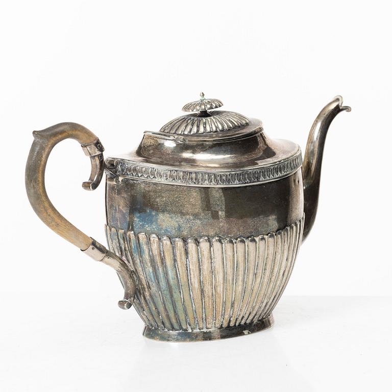 Claes Peter Hedin, tekanna, silver, empirestil, Jönköping 1894.